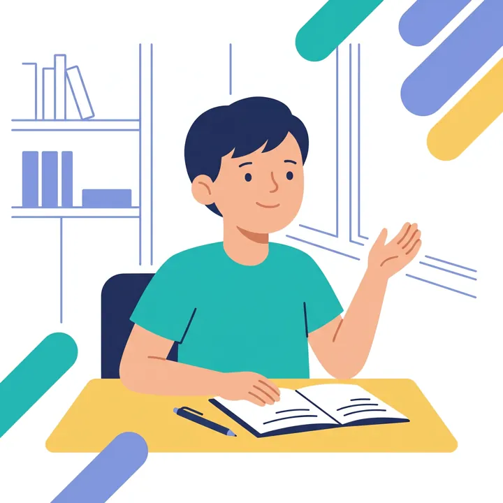 Дитина на онлайн-уроці розмовної мови в міні-групі Kinda School